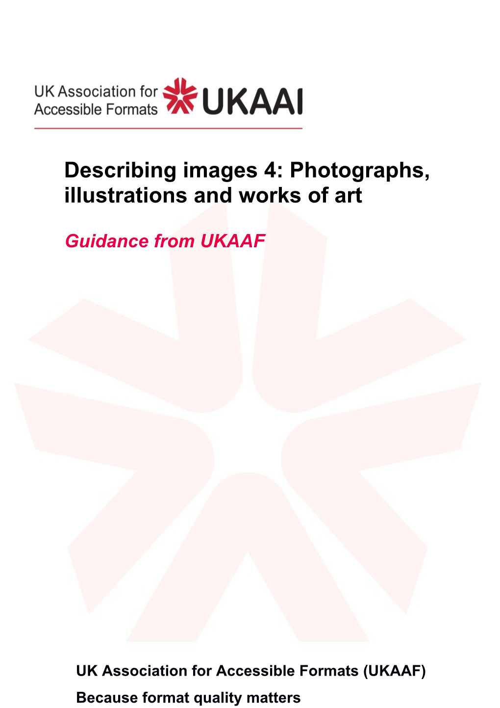 G016 Describing Images 4: Photographs, Illustrations and Works of Art