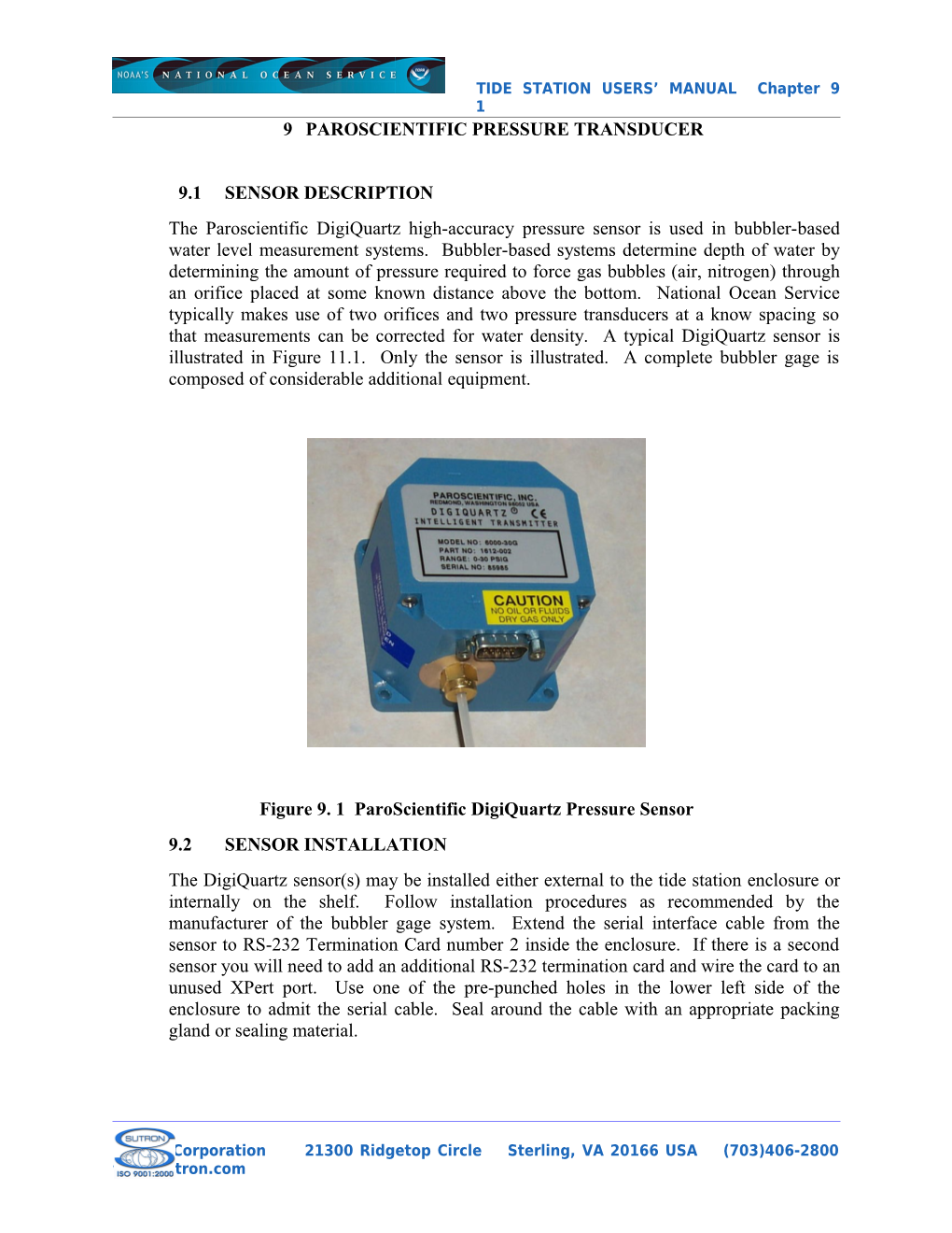 Sutron Standard Format