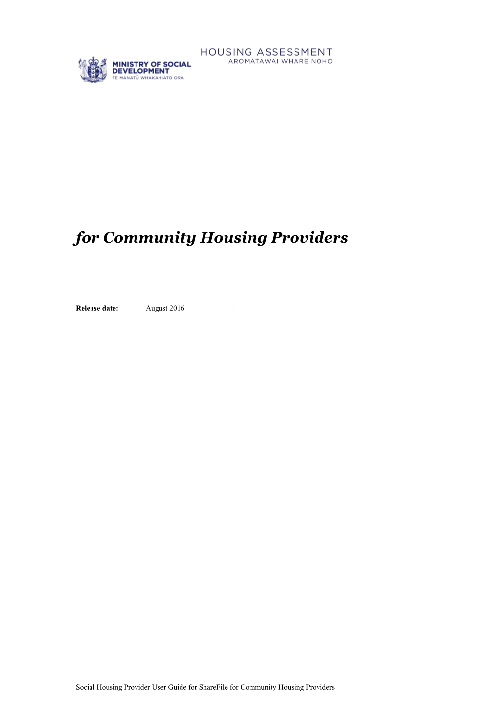 Social Housing Provider