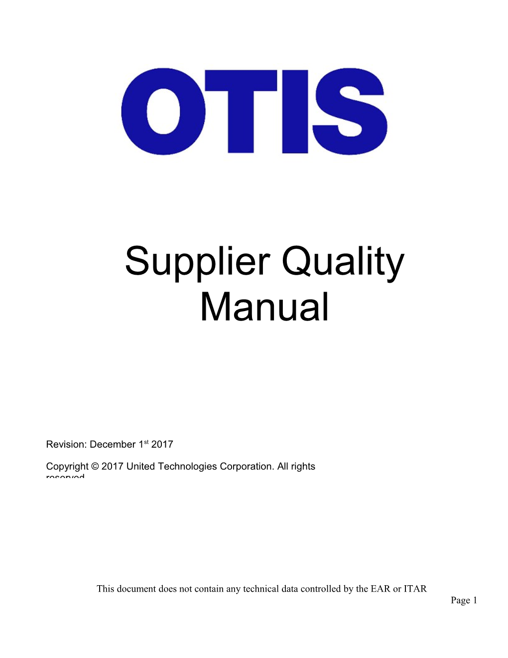 Supplier Quality Policy
