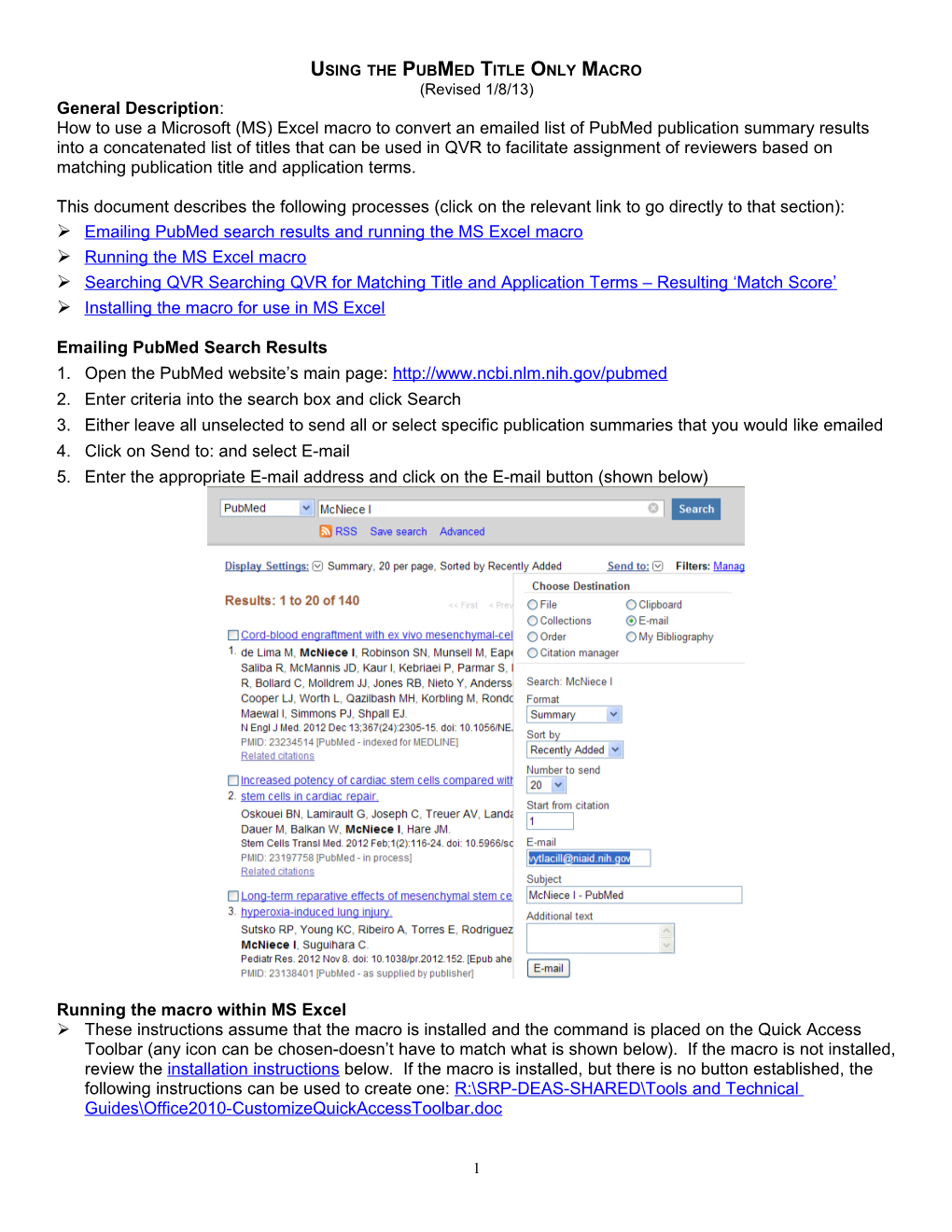 General Instructions to Search Pubmed for Potential Reviewer Cois Using a Macro