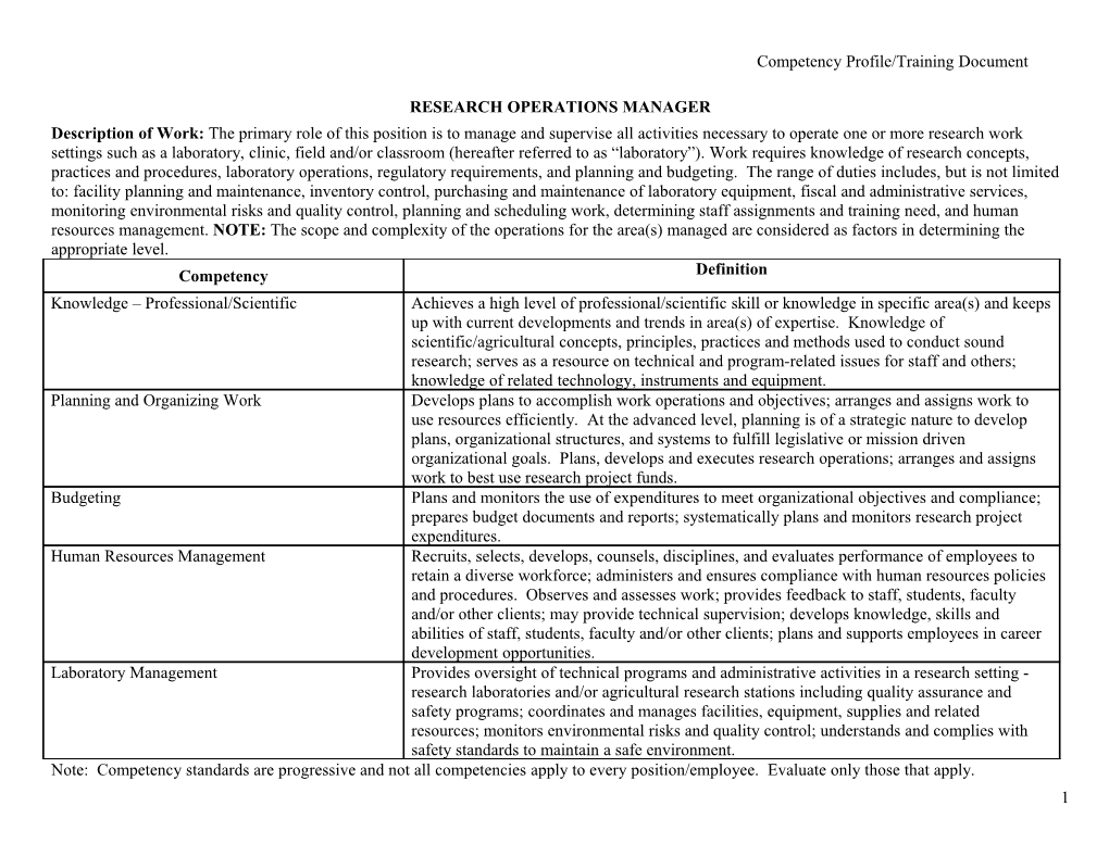 Research Operations Manager