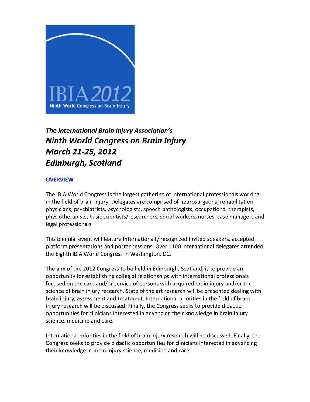 2007 Brain Injury Conference of the Americas