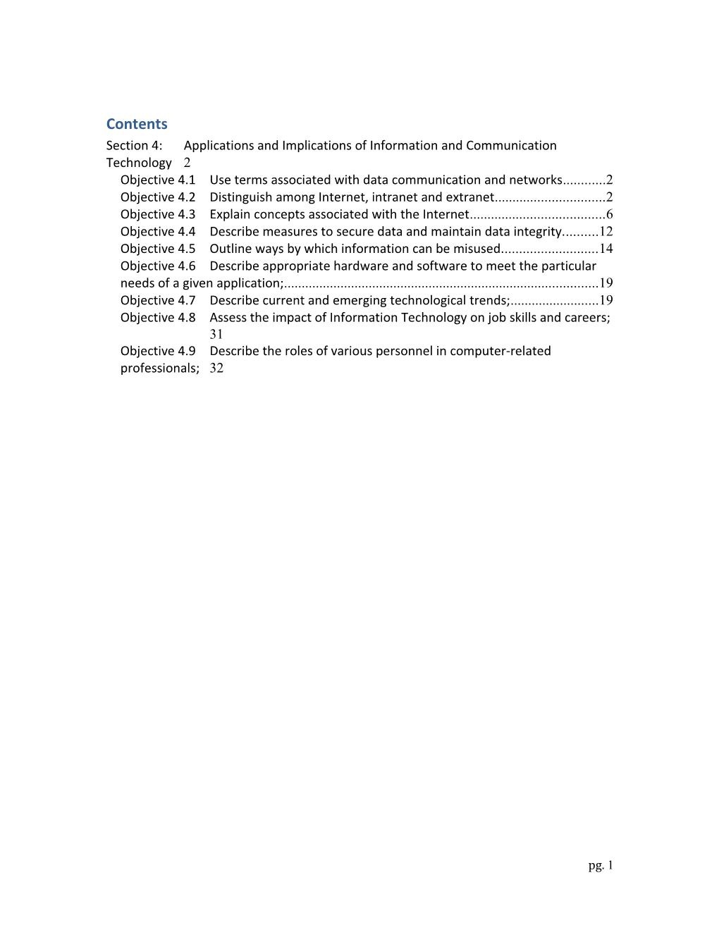 Section 4:Applications and Implications of Information and Communication Technology