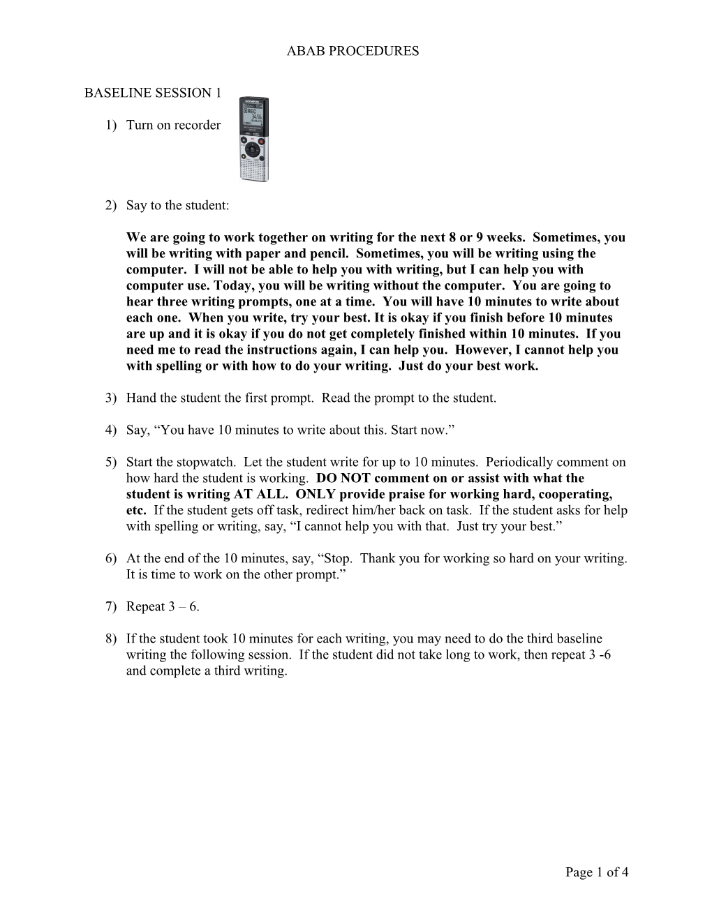 Abab Procedures