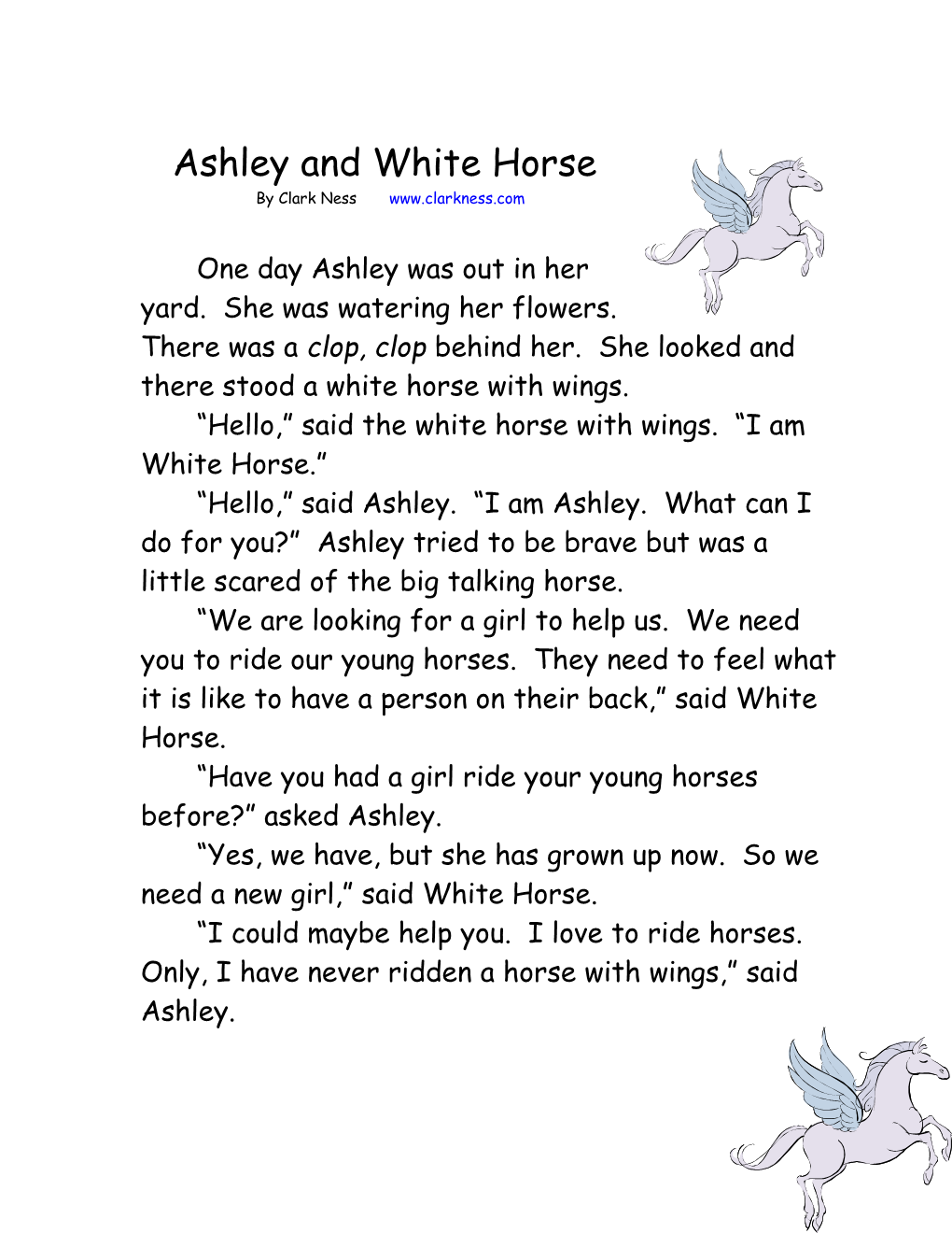 Ashley and White Horse