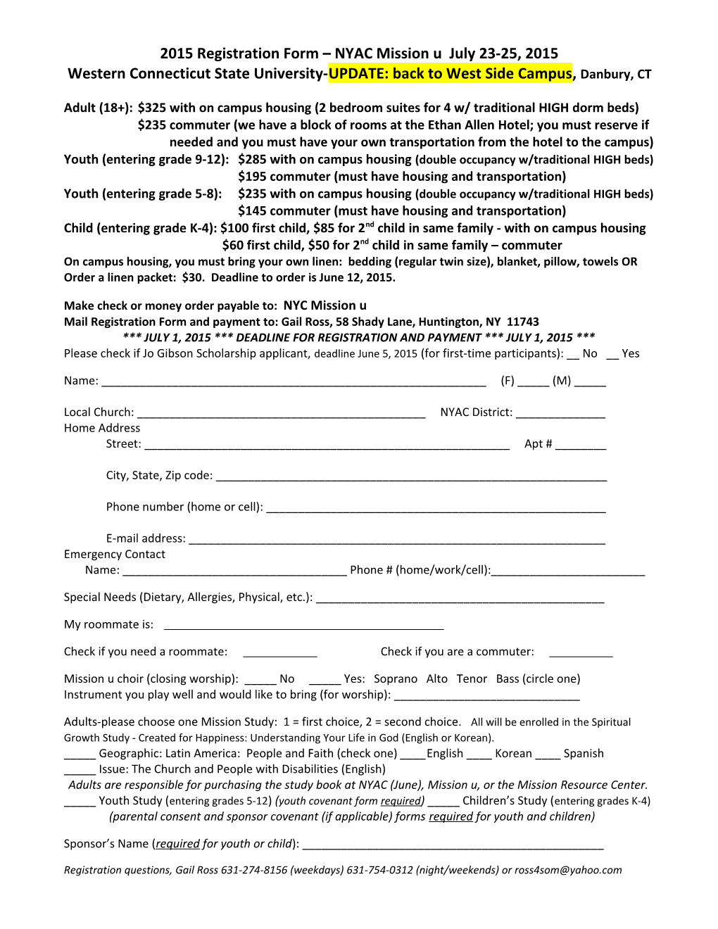 Registration Form 2008, - PLEASE PRINT, Clearly