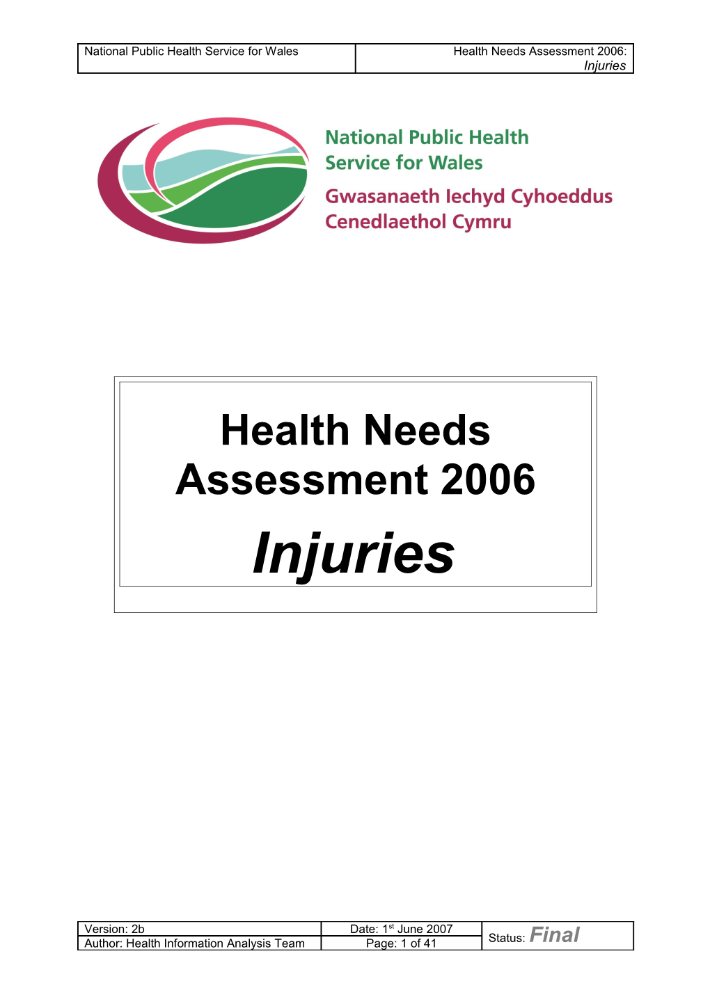 Health Needs Assessment 2006