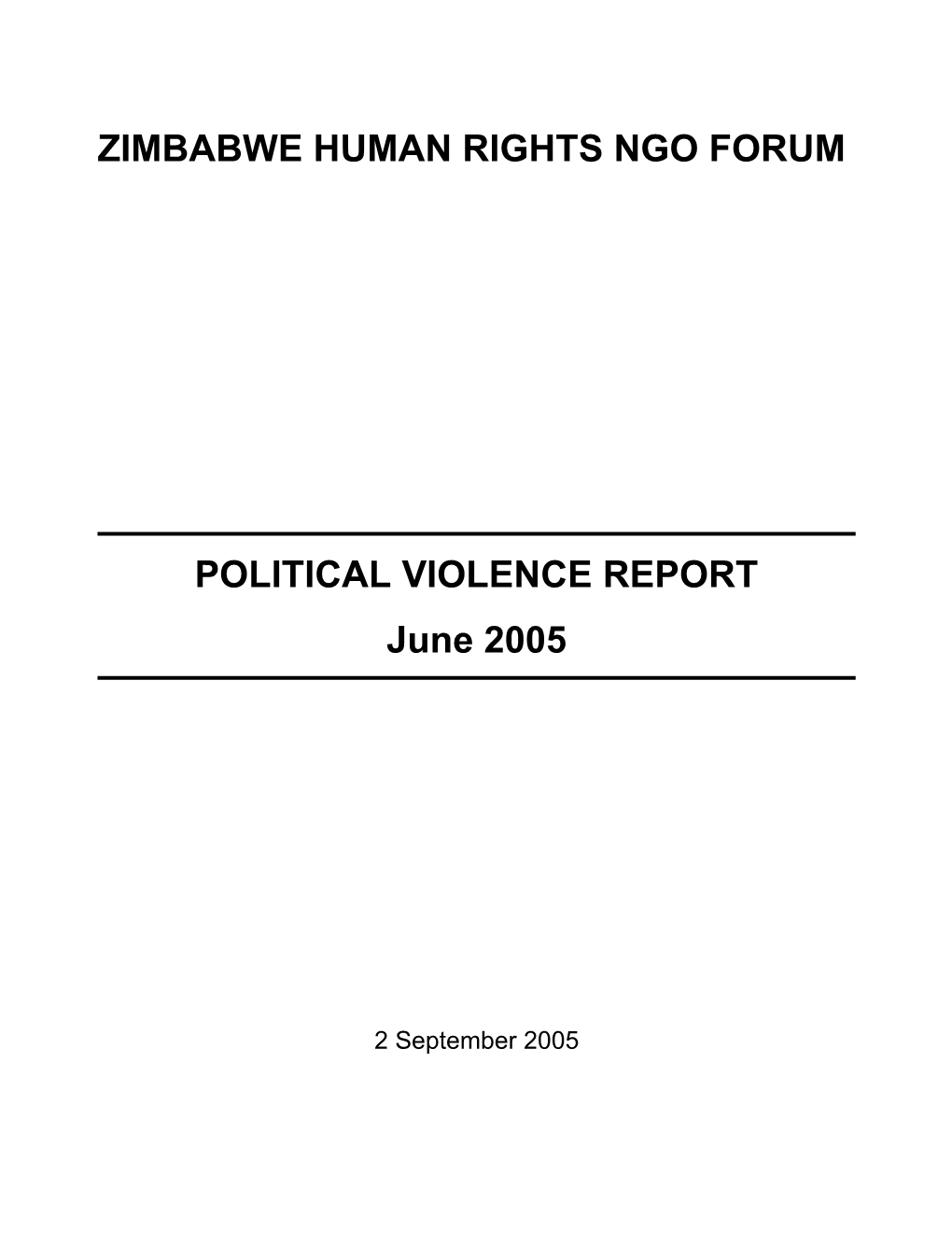 Zimbabwe Human Rights Ngo Forum