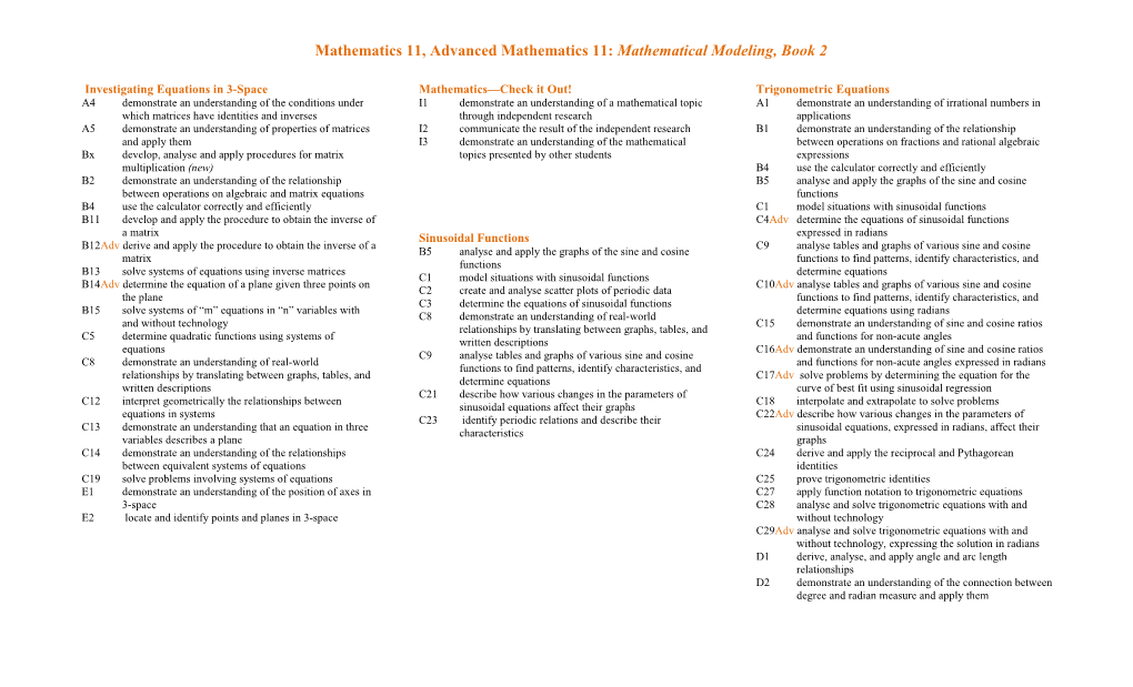 A4 Demonstrate an Understanding of the Conditions Under Which Matrices Have Identities