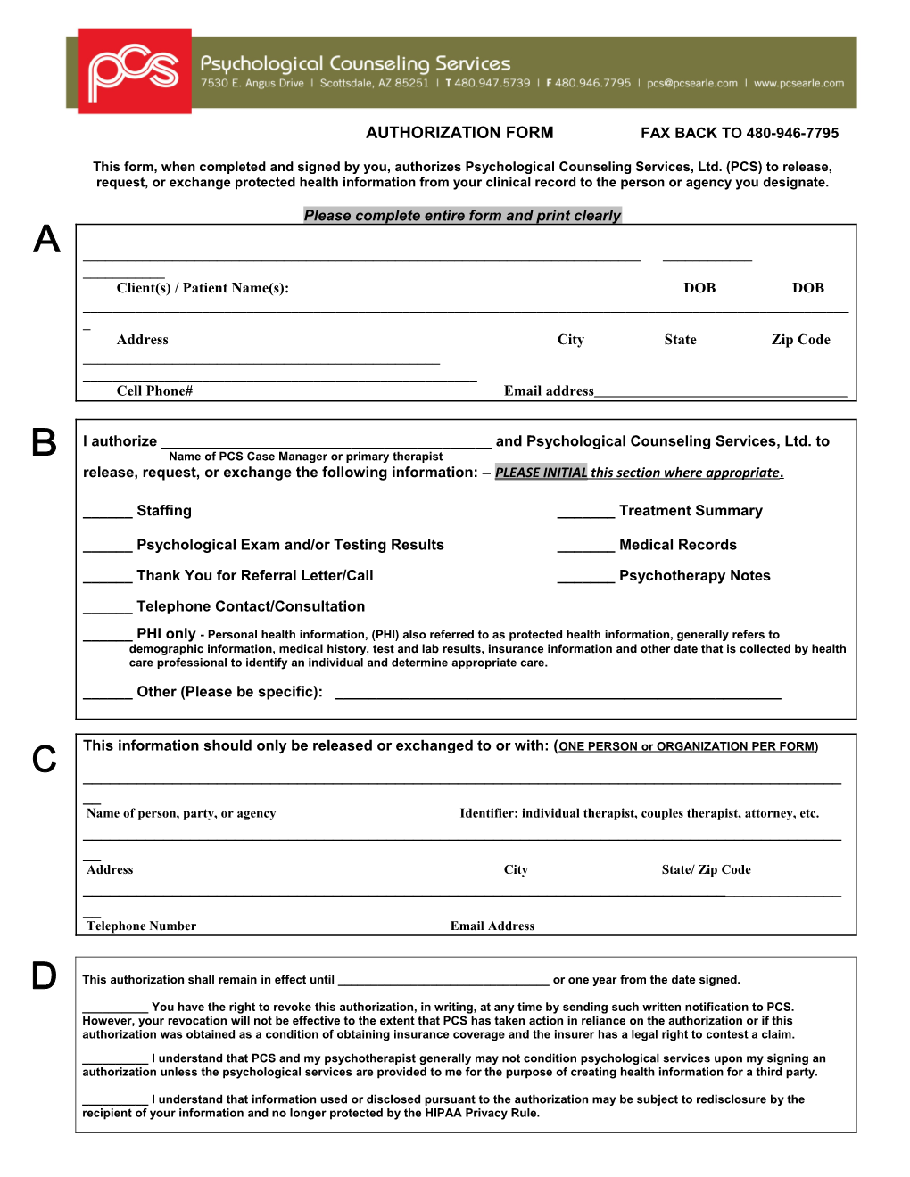 Please Complete Entire Form and Print Clearly