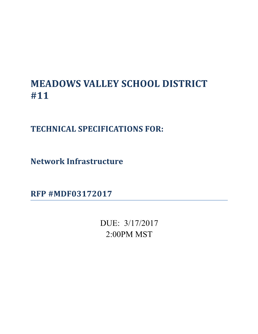 Meadows Valley School District #11