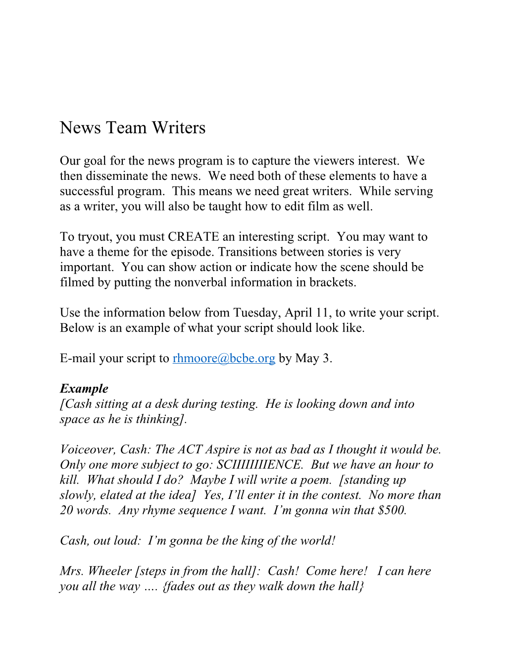 News Team Writers