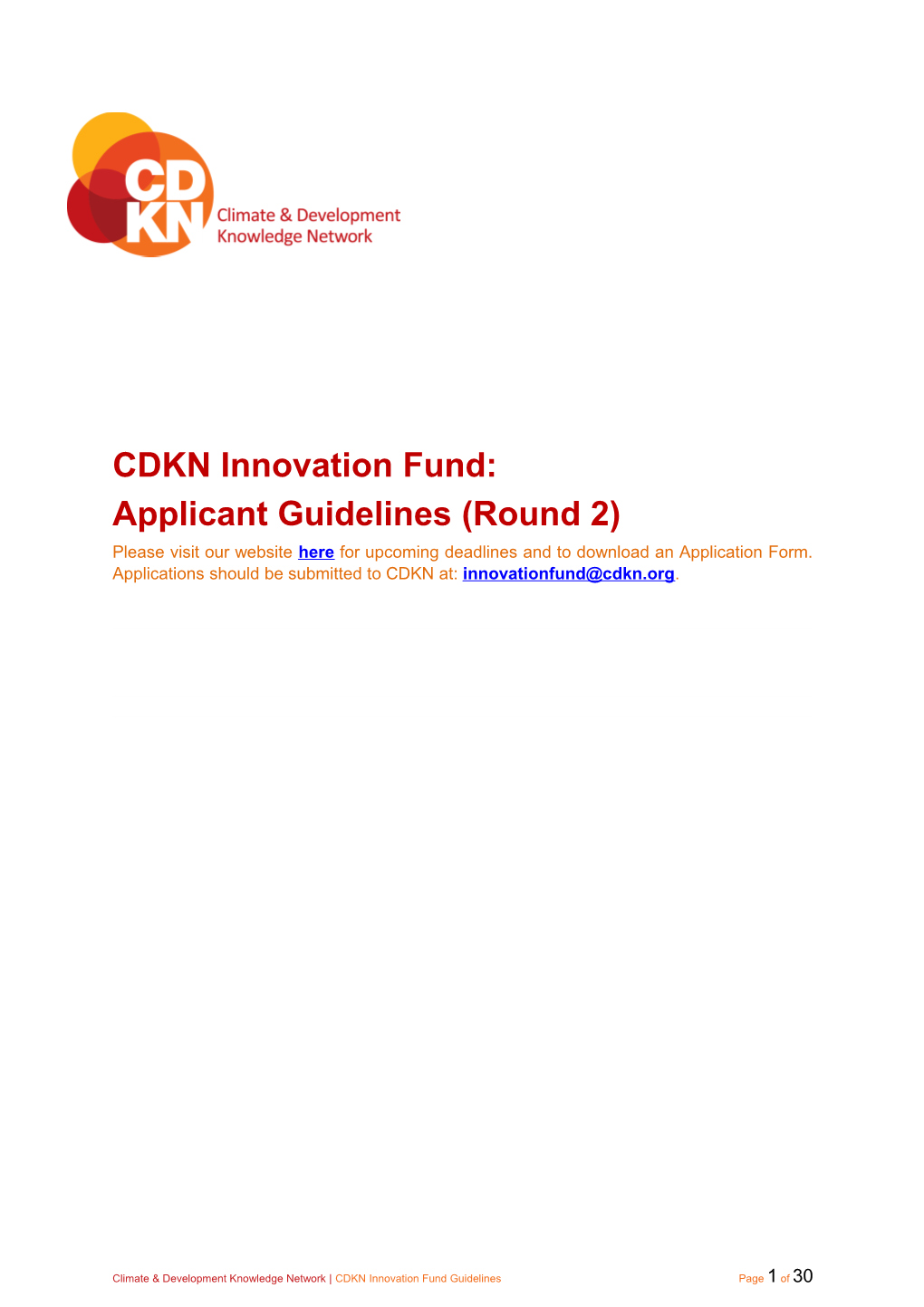 CDKN Innovation Fund