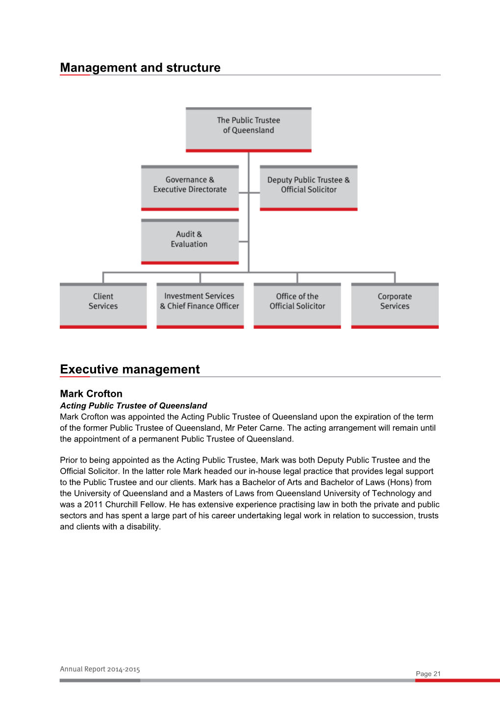 Management and Structure