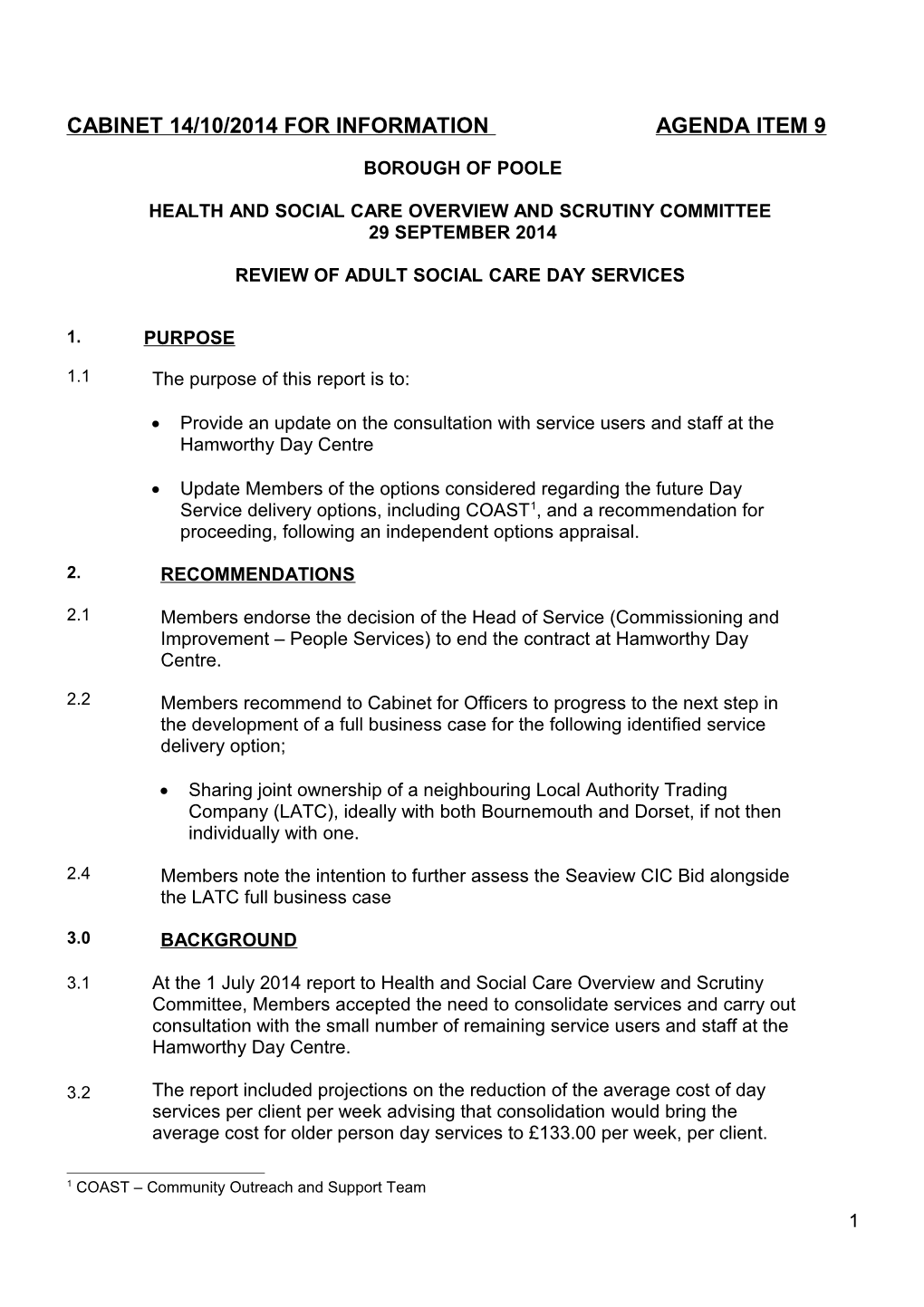 Health and Social Care Overview and Scrutiny Committee