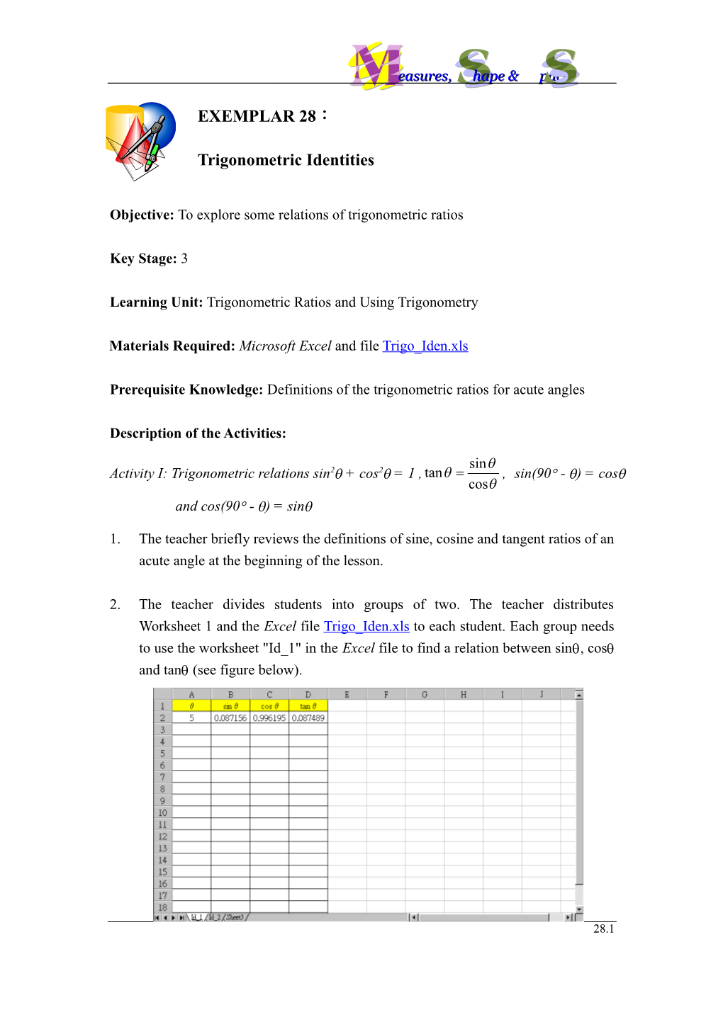 Learning Unit: Trigonometric Ratios and Using Trigonometry