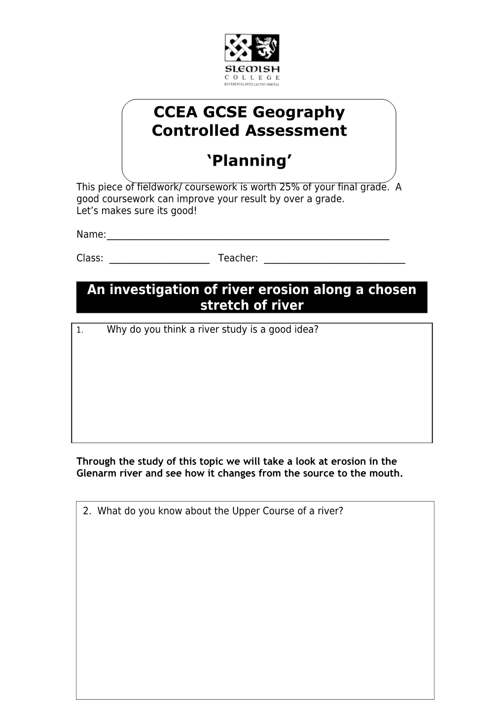 CCEA GCSE Geography