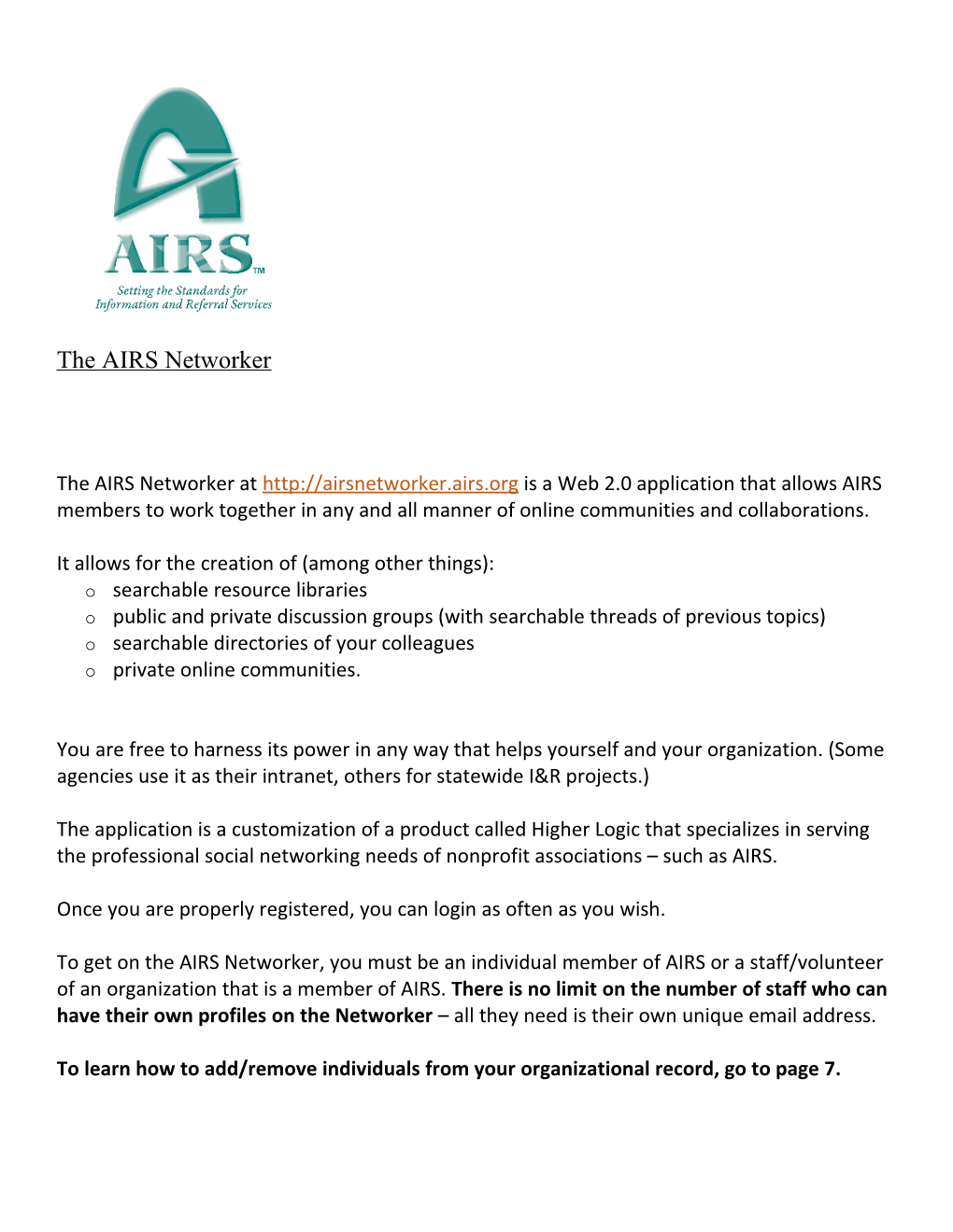 The New AIRS Networker