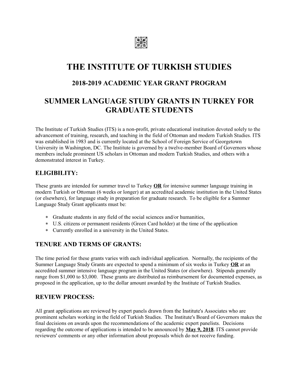 The Institute of Turkish Studies