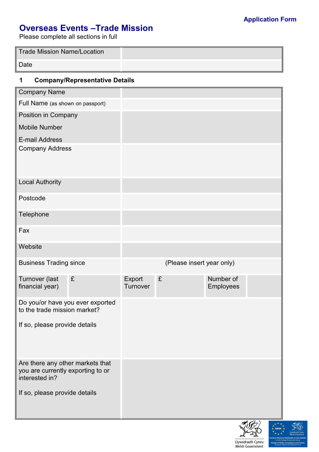 1Company/Representative Details