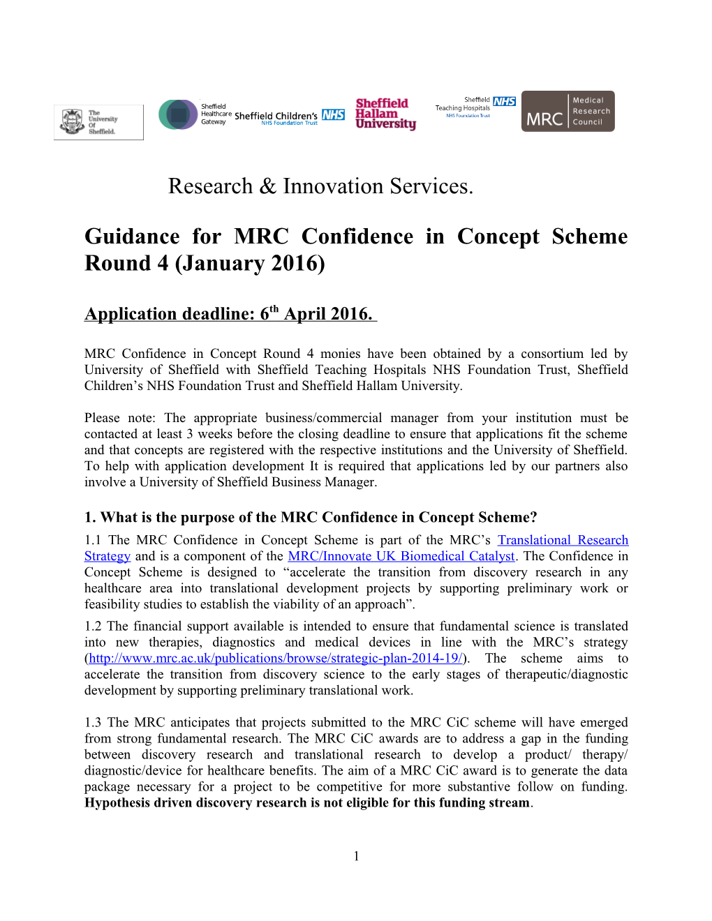 Guidance for MRC Confidence in Concept Scheme Round 4 (January 2016)