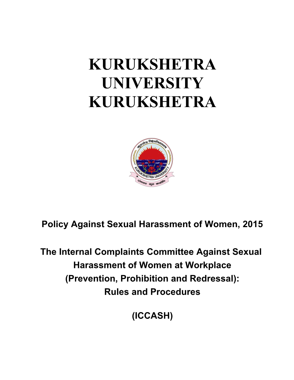 Gender Sensitization Committee Against Sexual Harassment