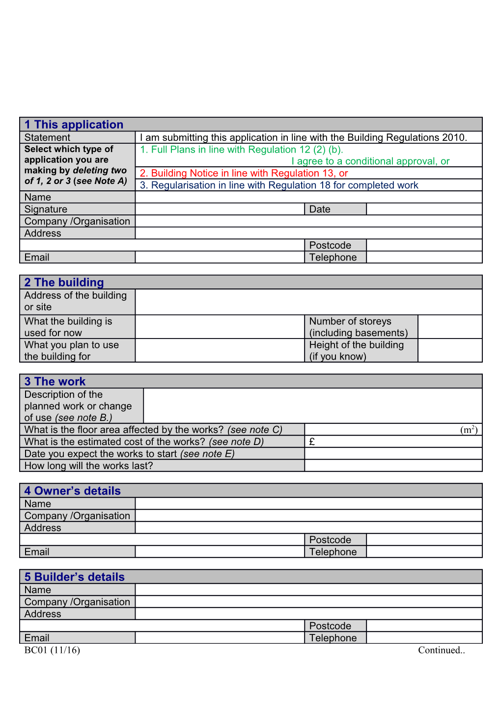 Notes to Help You with Your Application