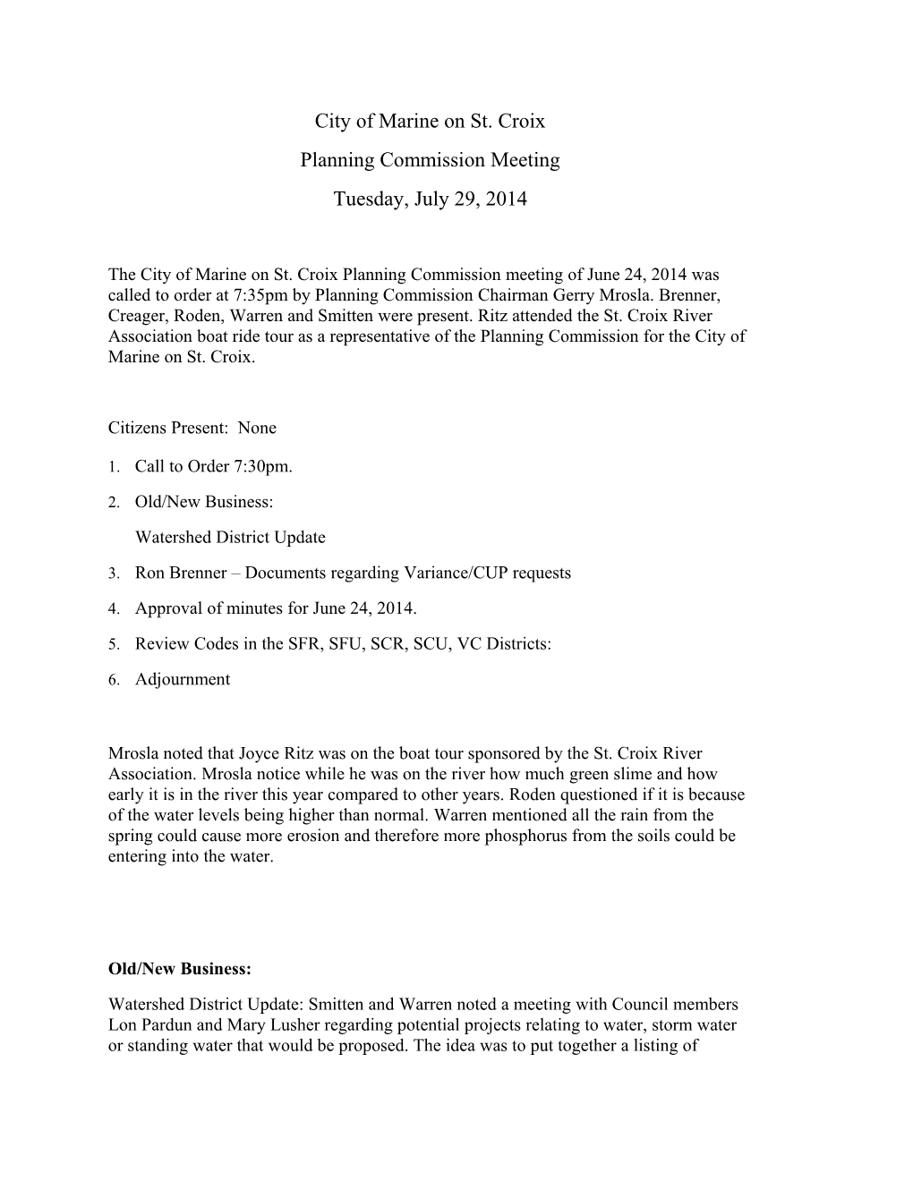Planning Commissionmeeting
