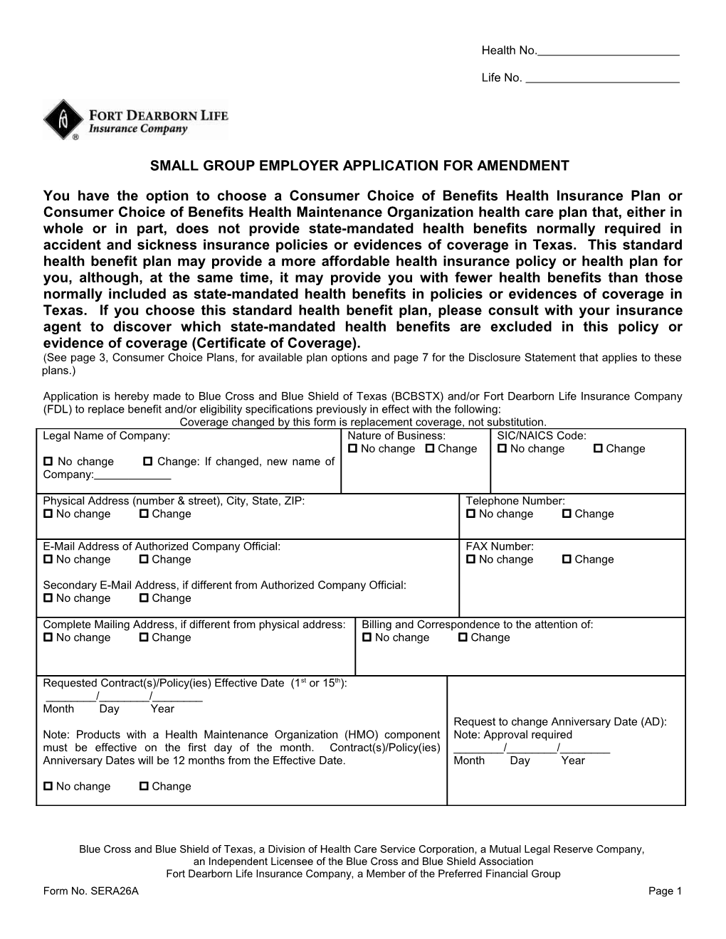 Small Group Employer Application