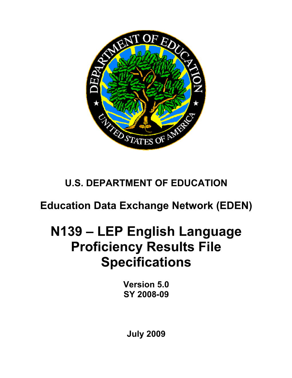 N139 LEP English Language Proficiency Results File Specifications (MS Word)