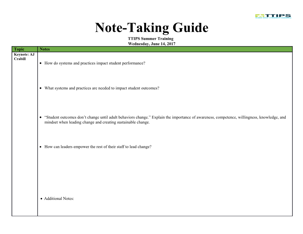 Note-Taking Guide