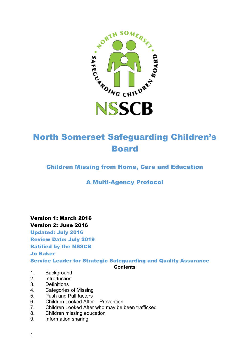 North Somerset Safeguarding Children S Board