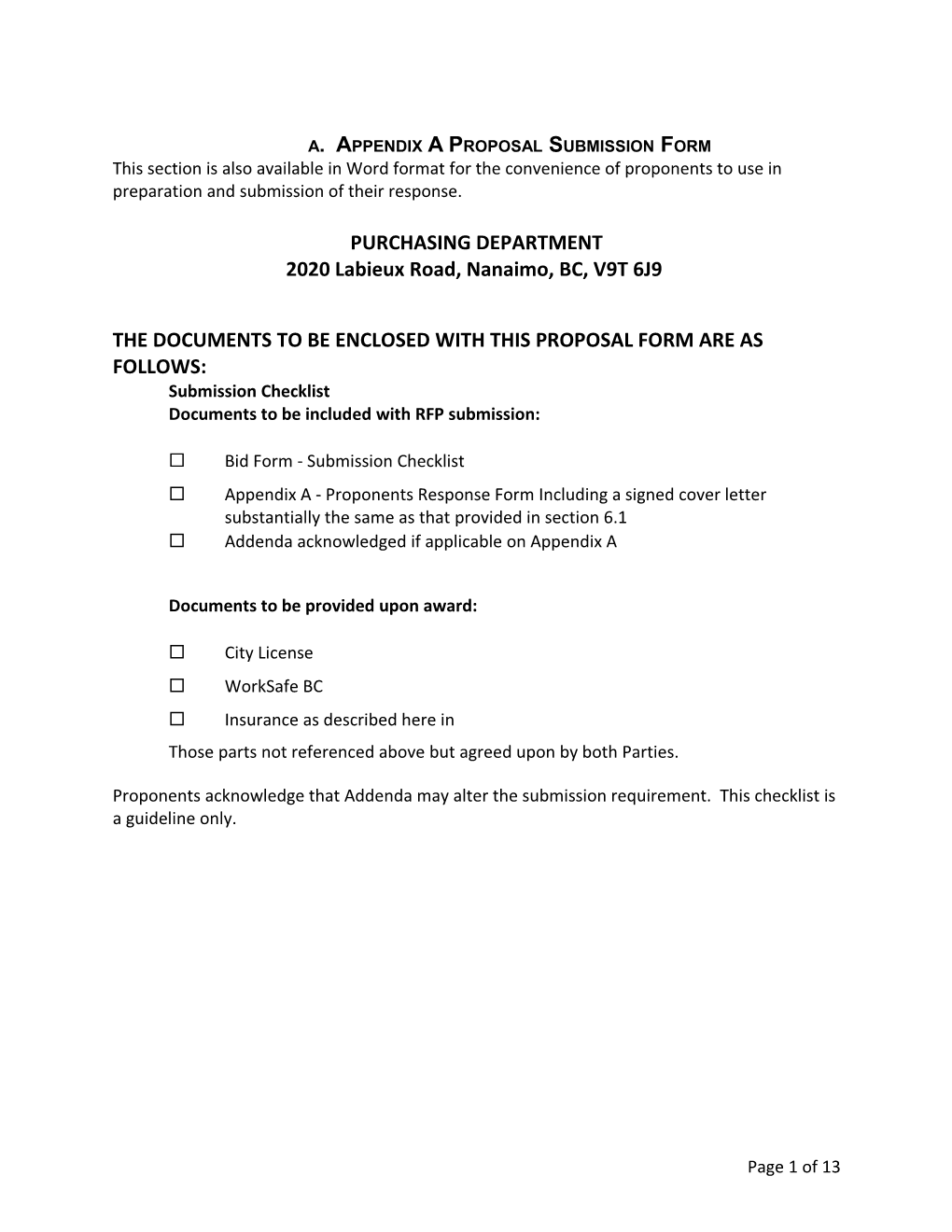 6.Appendix a Proposalsubmission Form