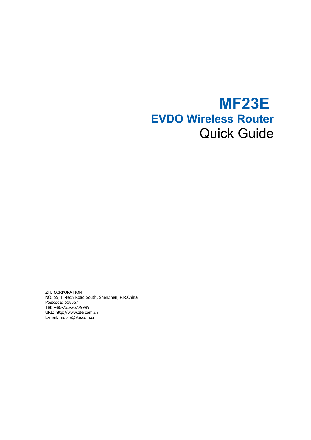 EVDO Wireless Router