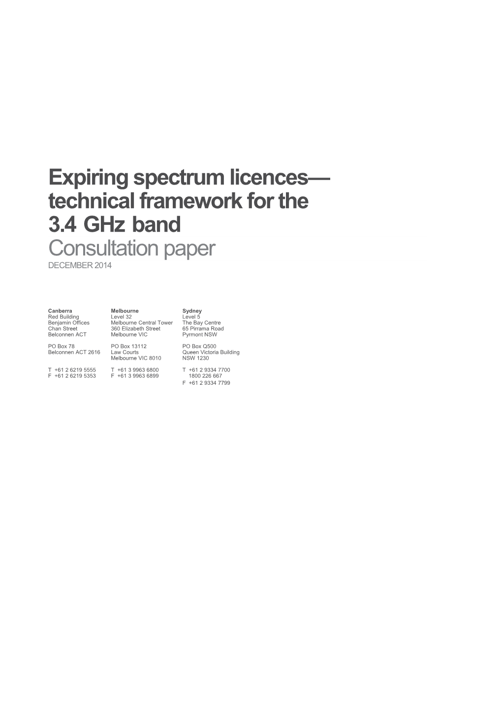 1. Proposed Technical Framework Revisions