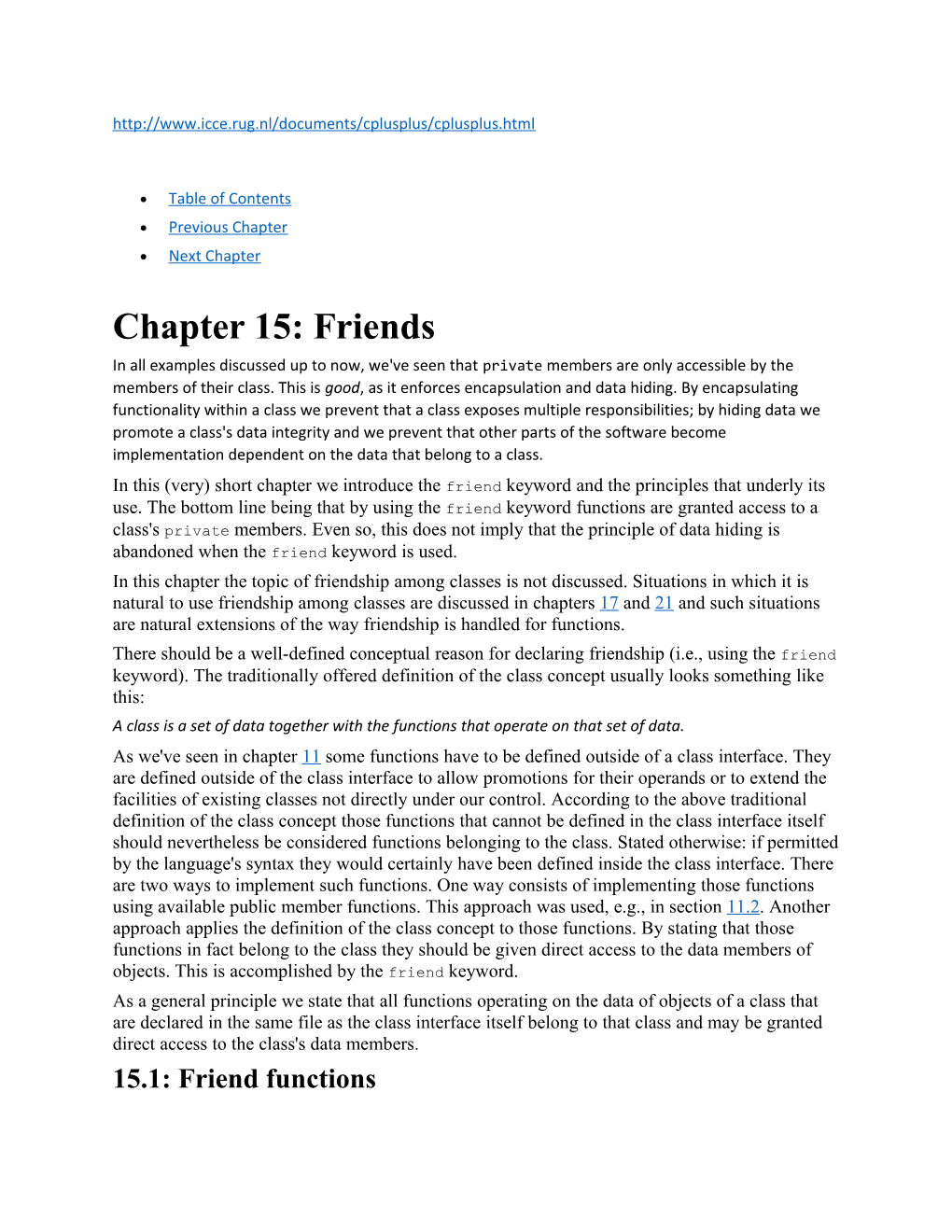 Chapter 15: Friends