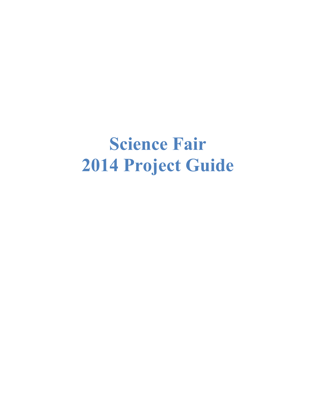 2014 Project Guide