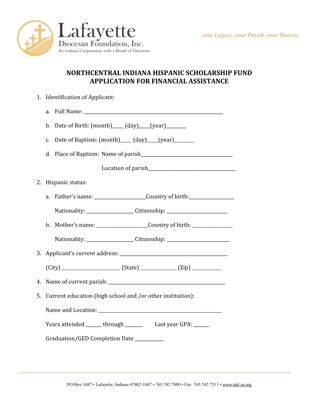 Northcentral Indiana Hispanic Scholarship Fund