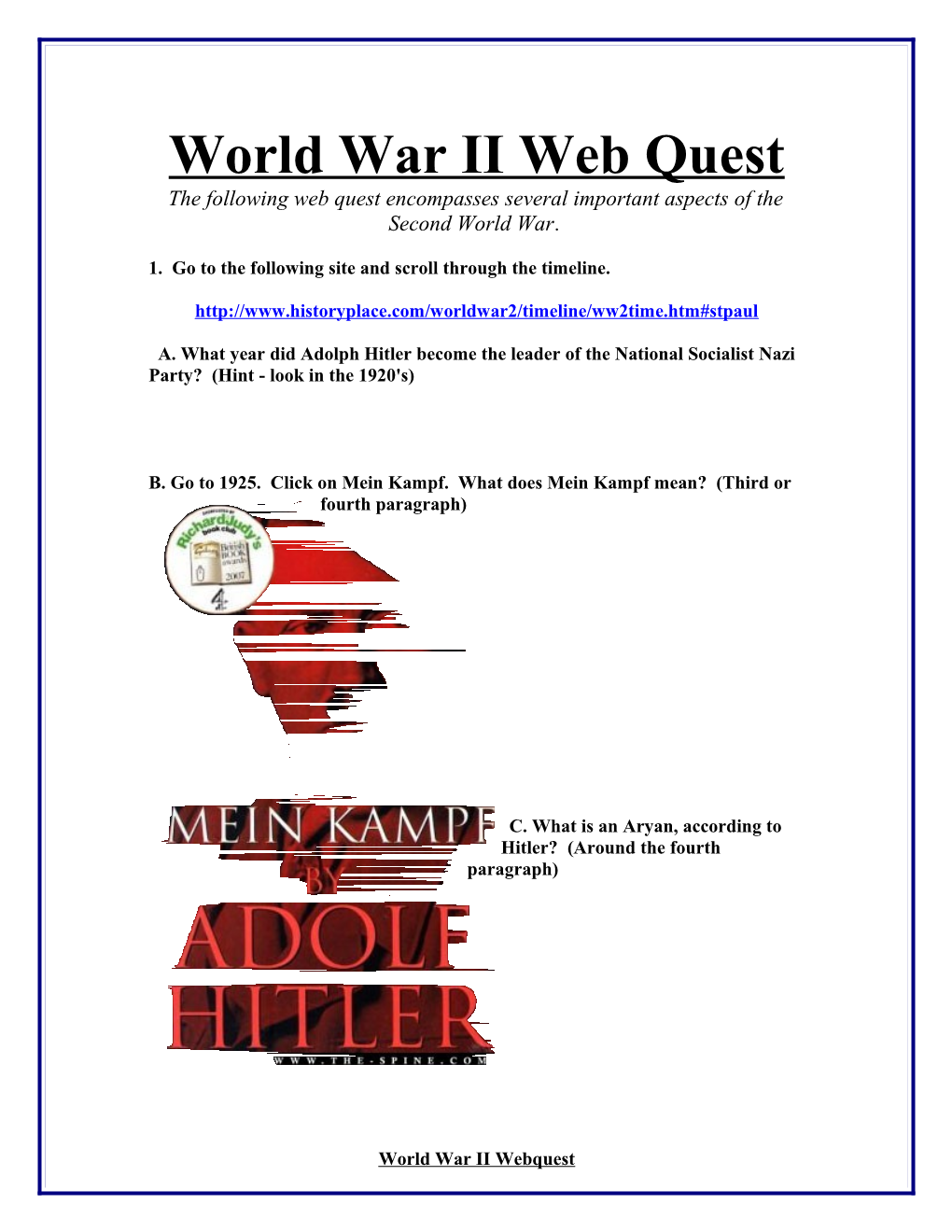 World War II Web Quest