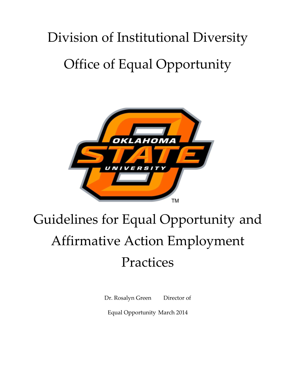 Divisionofinstitutionaldiversityoffice of Equal Opportunity