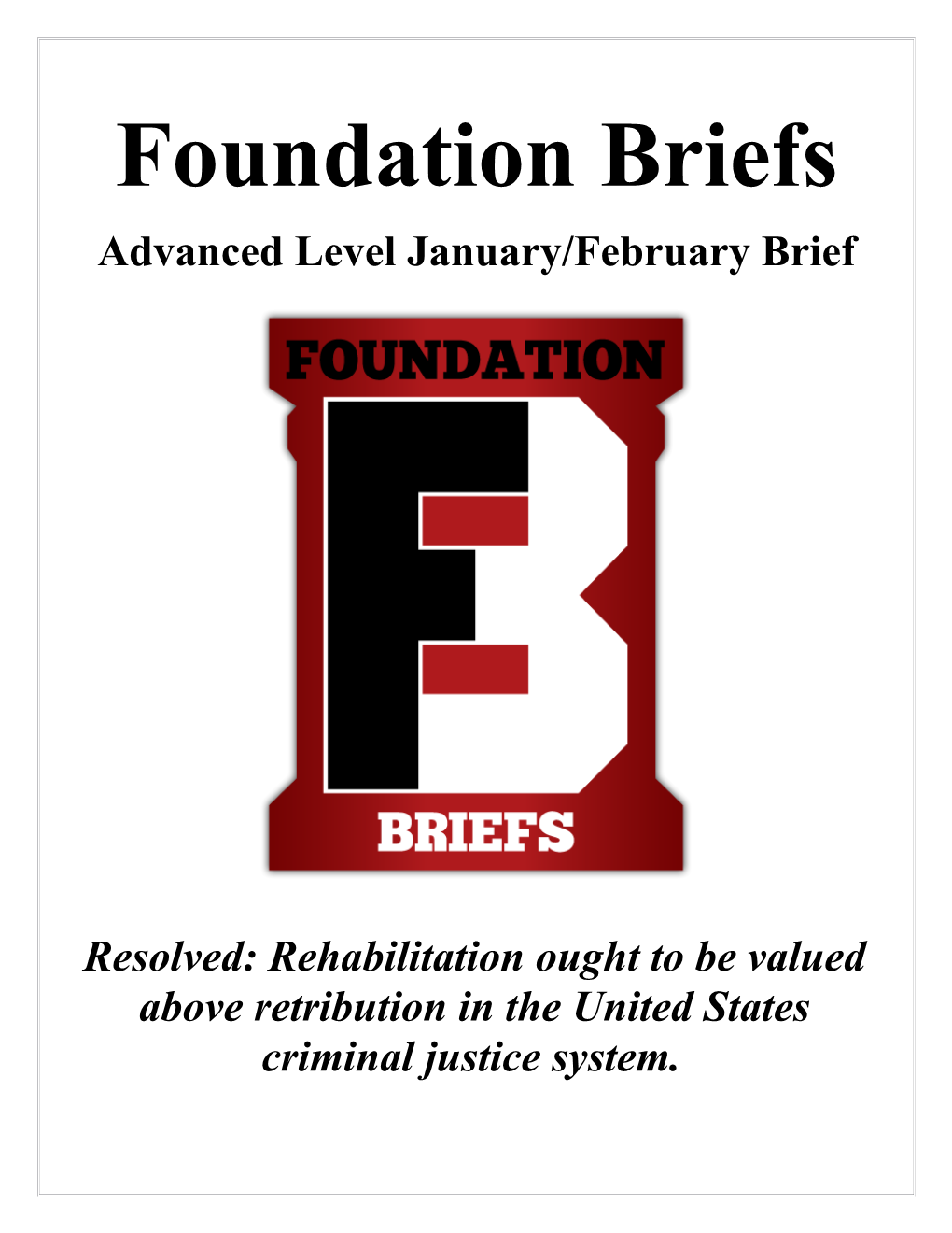 Foundation Briefs
