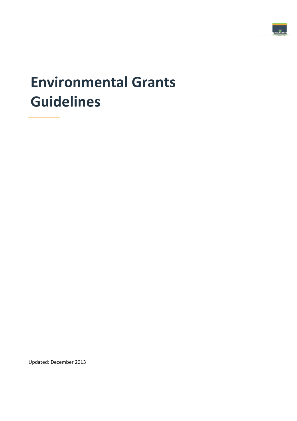 Environmental Grants Program