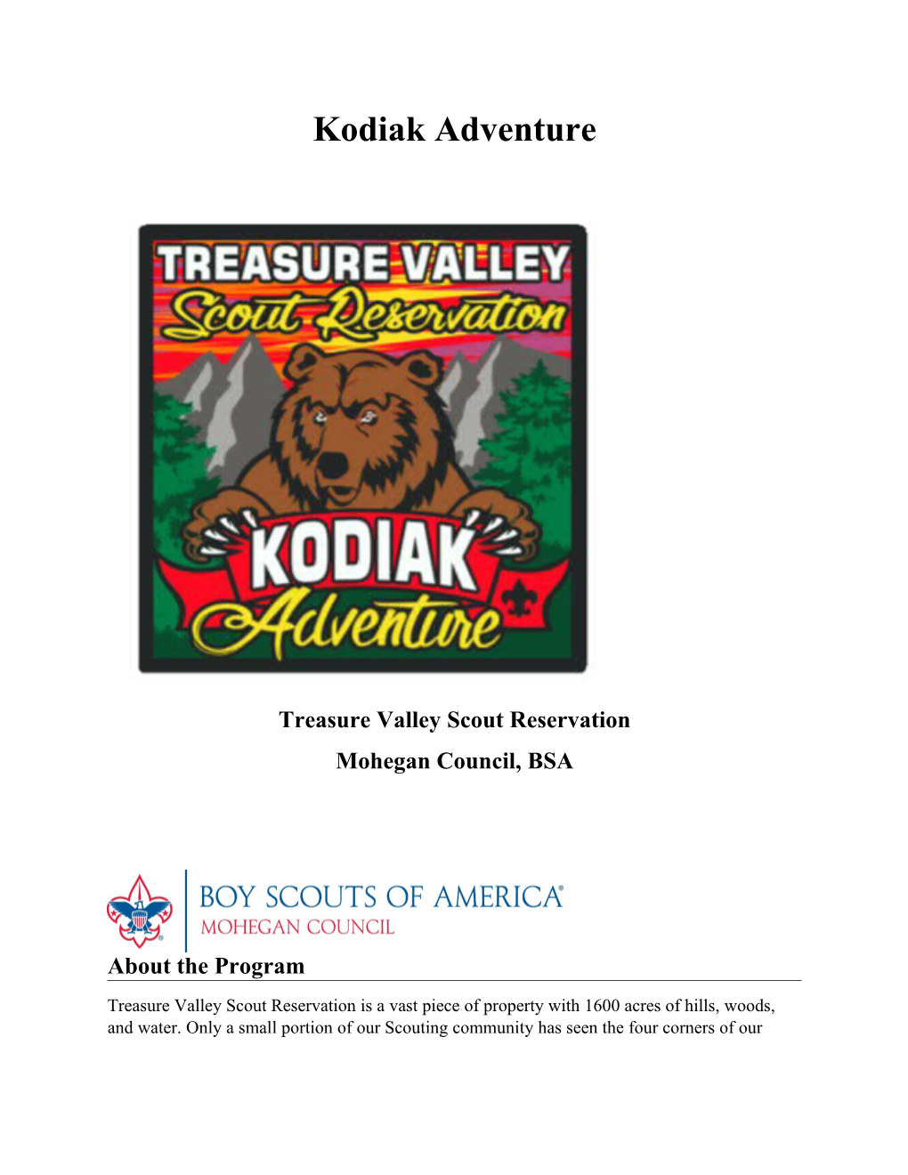 Treasure Valley Scout Reservation