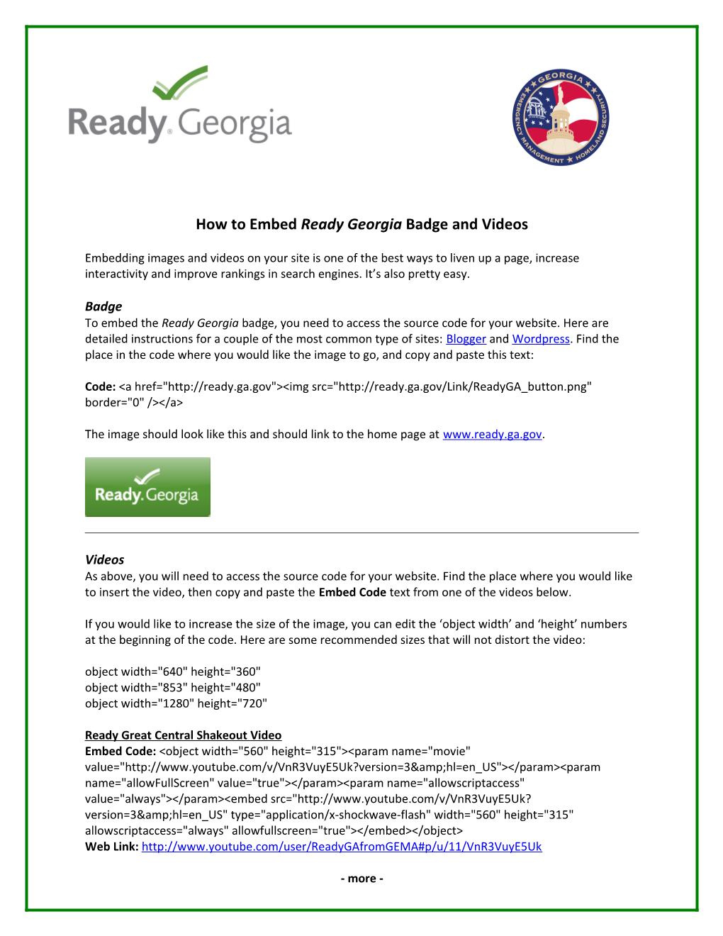 Get Ready Georgia