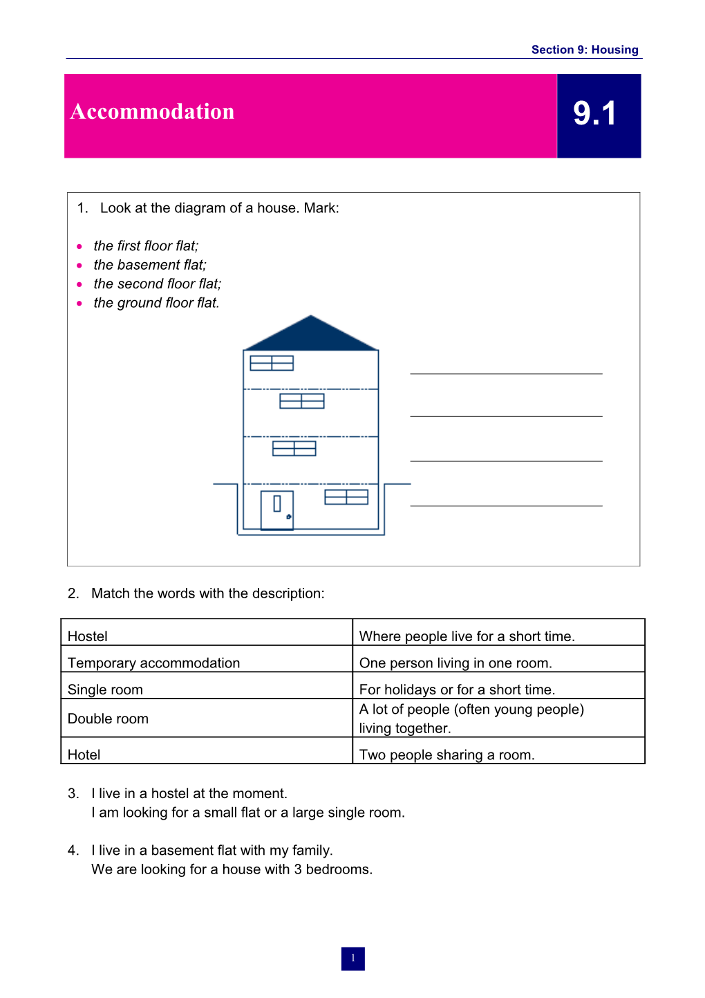 2.Match the Words with the Description