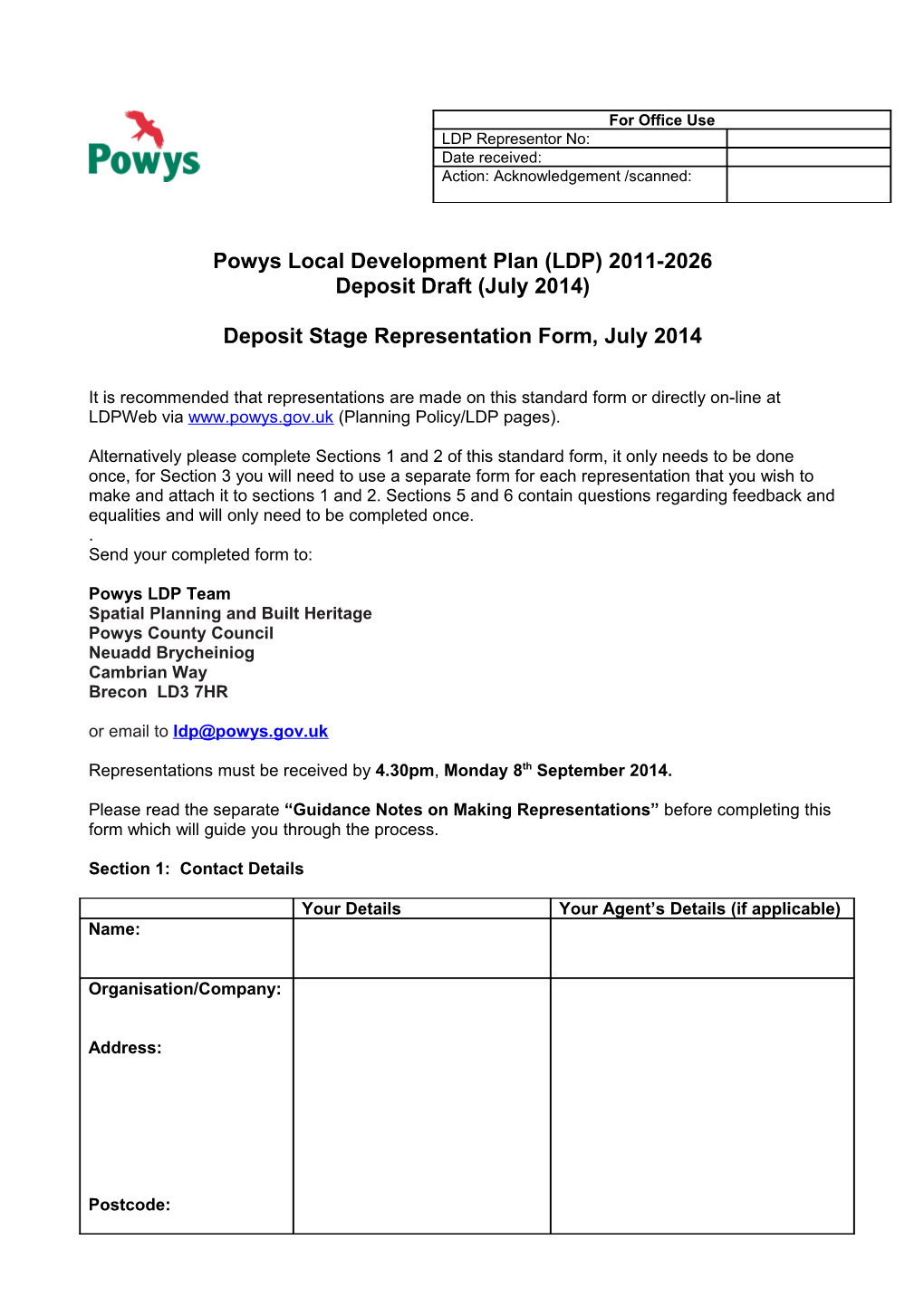Powys Local Development Plan 2011-2026