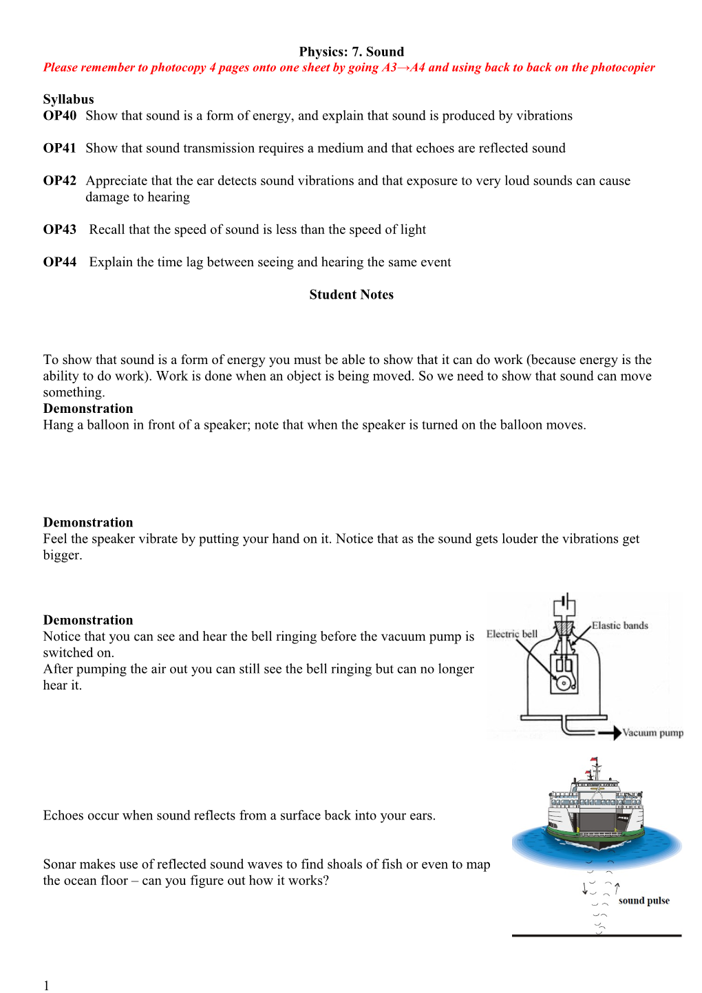 Physics: 7. Sound