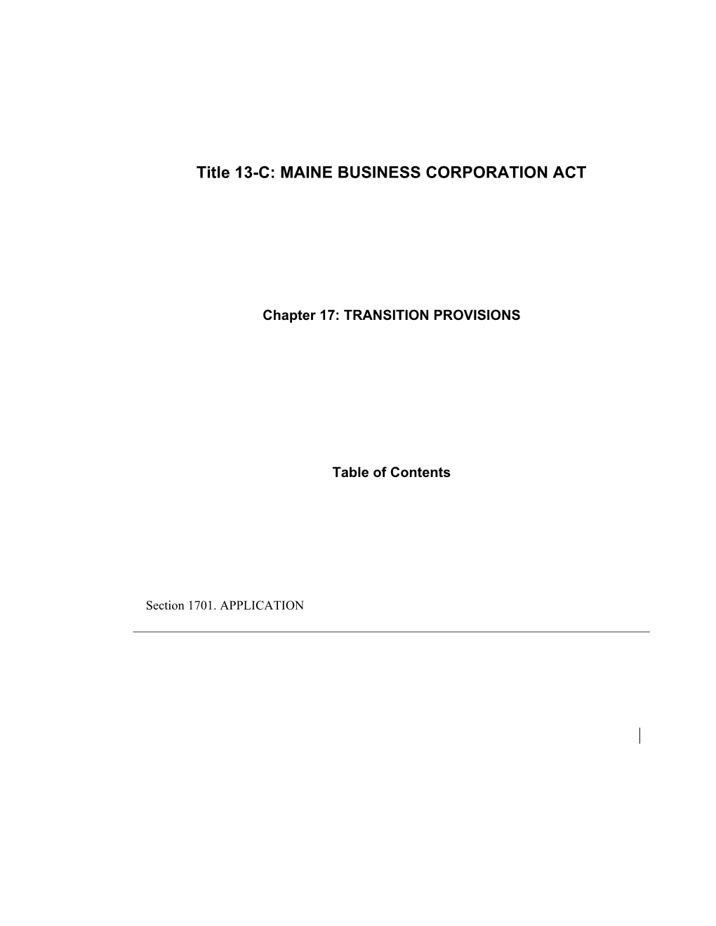 MRS Title 13-C, Chapter17: TRANSITION PROVISIONS