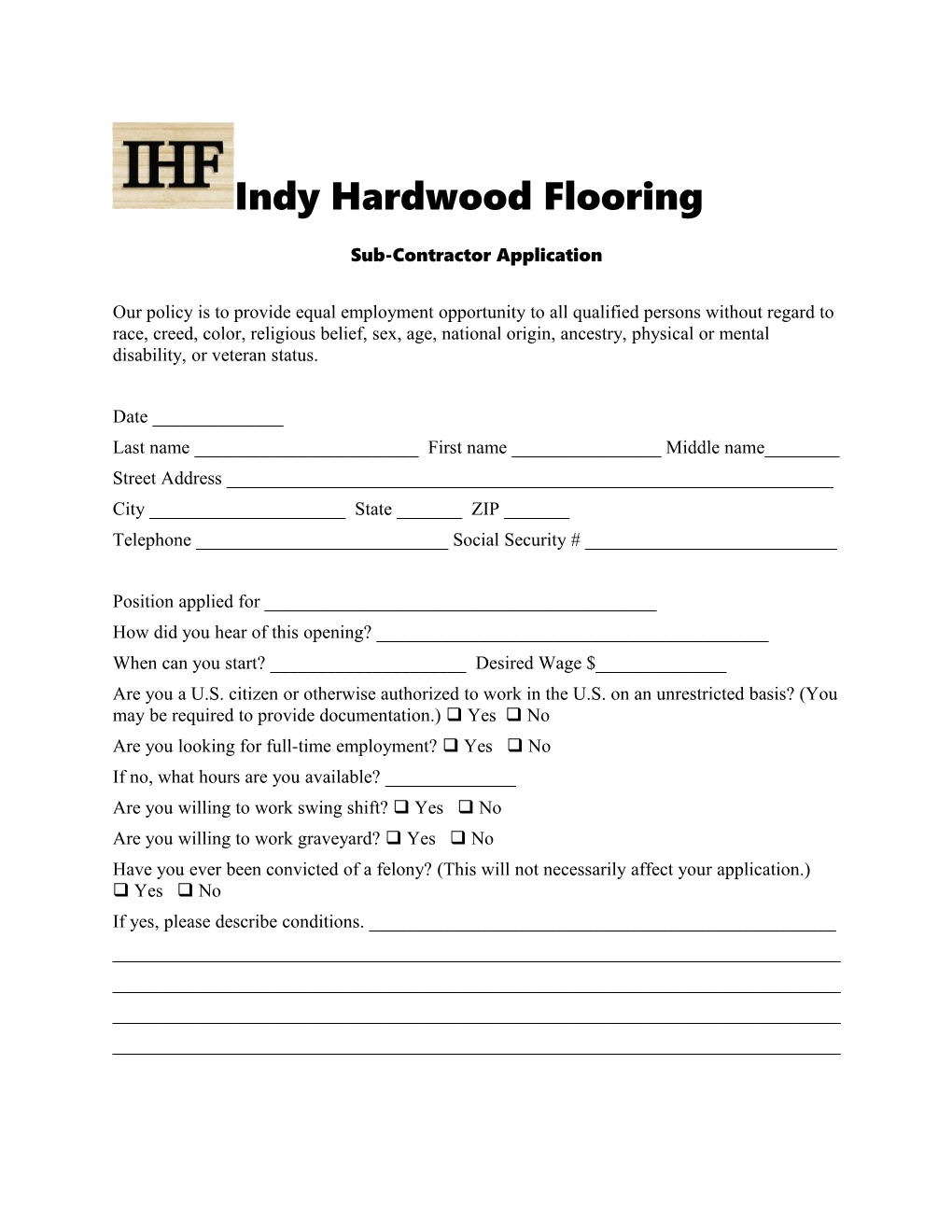 Indy Hardwood Flooring
